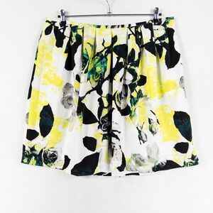 Worthington Skirt Sz 18W Pleated Multicolor Floral Lined Side Zip Closure